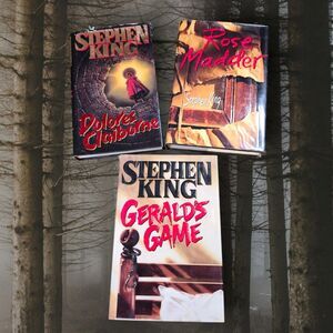 Stephen King 1st Edition HC Lot of 3 Gerald’s Game Dolores Claiborne Rose Madder